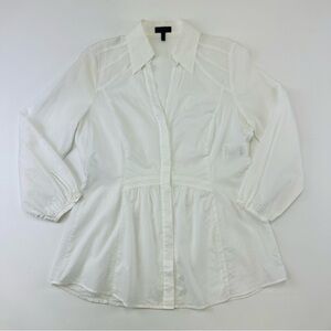 Escada tissue cotton semi sheer three quarter sleeve womens blouse Small